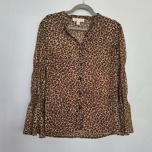 MICHAEL Michael Kors Bell sleeve button up blouse